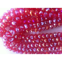 Red Ab Fancy Stones Beads with Hole